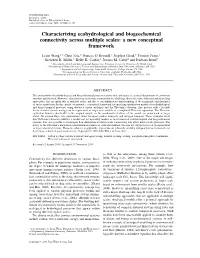 Characterizing Ecohydrological and Biogeochemical Connectivity Across Multiple Scales: a New Conceptual Framework