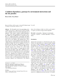 Condition-Dependence, Genotype-By-Environment Interactions and the Lek Paradox