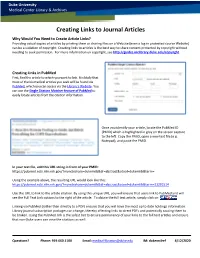 Creating Links to Journal Articles