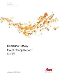 Hurricane Harvey Event Recap Report