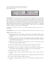 Introduction to Quadratic Forms Math 604 Fall 2016 Syllabus