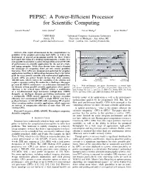 PEPSC: a Power-Efficient Processor for Scientific Computing