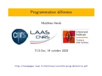Programmation Défensive