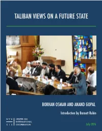 Taliban Views on a Future State