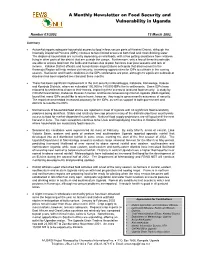 A Monthly Newsletter on Food Security and Vulnerability in Uganda