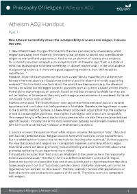 Atheism AO2 Handout Part 1