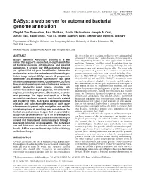 Basys: a Web Server for Automated Bacterial Genome Annotation Gary H