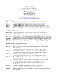 CURRICULUM VITAE THOMAS PEGELOW KAPLAN Center For