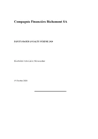 Information Memorandum and Terms of the Warrants