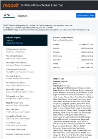 N700 Bus Time Schedule & Line Route