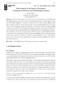Pole-Weapons in the Sagas of Icelanders: a Comparison of Literary and Archaeological Sources Jan H
