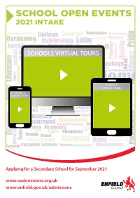 School Open Events 2021 Intake