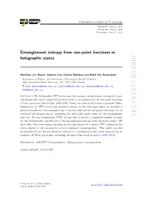 Entanglement Entropy from One-Point Functions in Holographic States