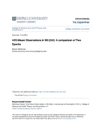 H20 Maser Observations in W3 (OH): a Comparison of Two Epochs