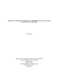 Holy Horror: a Quantitative Analysis of the Use of Religion in the Yearly Top Grossing Horror Films from 2000 to 2009