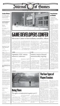 Journal of Games Is Here to Ask Himself, "What Design-Focused Pre- Hideo Kojima Need an Editor?" Inferiors