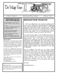 Message from the Mayor