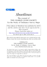 THE CHARLES CLOSE SOCIETY for the Study of Ordnance Survey Maps