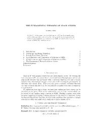 THE FUNDAMENTAL THEOREM of SPACE CURVES Contents 1