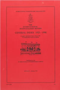 General Index 1923 - 1990