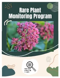 Rare Plant Monitoring Program Table of Contents