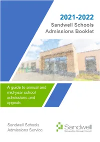 Sandwell Schools Admissions Booklet