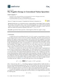 The Negative Energy in Generalized Vaidya Spacetime