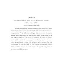 ABSTRACT Orbifold Branes in String Theory and Their Applications