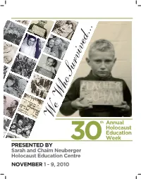 Closing Program and Kristallnacht Commemoration