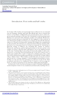 Introduction: First Truths and Half Truths