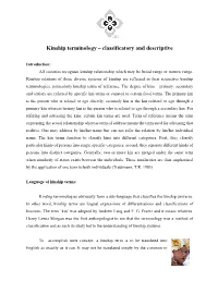 Kinship Terminology – Classificatory and Descriptive