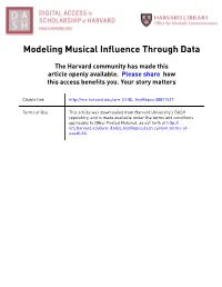 Modeling Musical Influence Through Data