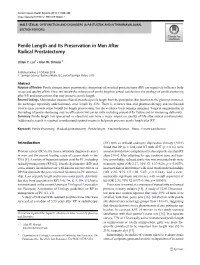 Penile Length and Its Preservation in Men After Radical Prostatectomy