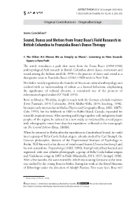 Sound, Dance and Motion from Franz Boas's Field Research in British