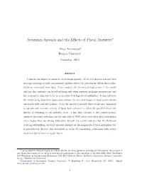 Sovereign Spreads and the Effects of Fiscal Austerity