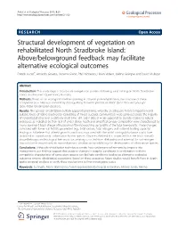 Structural Development of Vegetation On