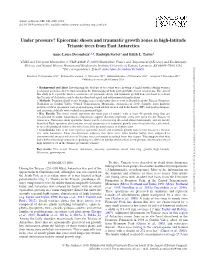 Under Pressure? Epicormic Shoots and Traumatic Growth Zones in High-Latitude Triassic Trees from East Antarctica