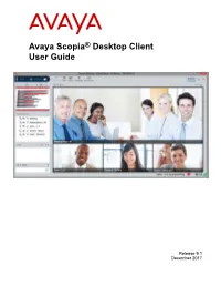 User Guide for Avaya Scopia® Desktop Client
