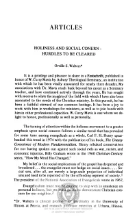 Holiness and Social Concern 11