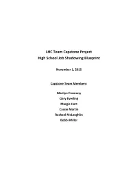 LHC Team Capstone Project High School Job Shadowing Blueprint