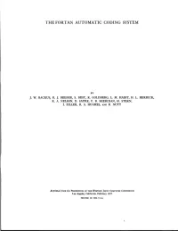 The FORTRAN Automatic Coding System J
