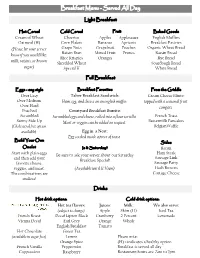 Breakfast Menu - Served All Day