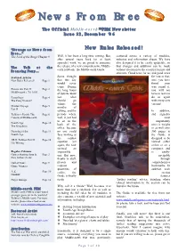 News from Bree Bree@Middleearthgames.Com