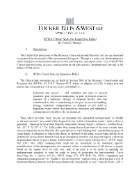 RCRA Citizen Suits for Injunctive Relief by Carter E