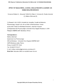 1 Effect of Indacaterol, a Novel Long-Acting Beta 2