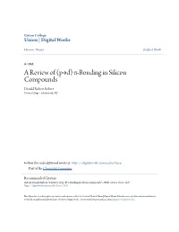 A Review of (Pโƒ™D) ฯ•-Bonding in Silicon Compounds