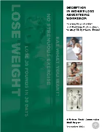 Deception in Weight-Loss Advertising Workshop