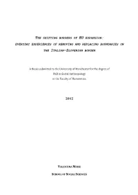 Everyday Experiences of Removing and Replacing Boundaries on the Italian-Slovenian Border”