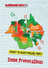 Griffith REVIEW Editon 36: What Is Australia For?