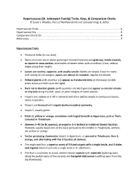 Hypericaceae Key, Charts & Traits